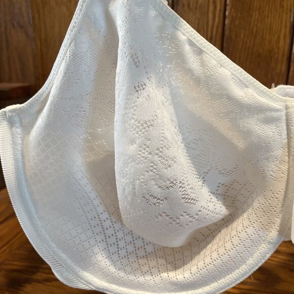 Wacoal Minimizer Bra 44DD Sheer Lace Underwire White 3 Hooks Style #857210 NWT - Picture 5 of 8